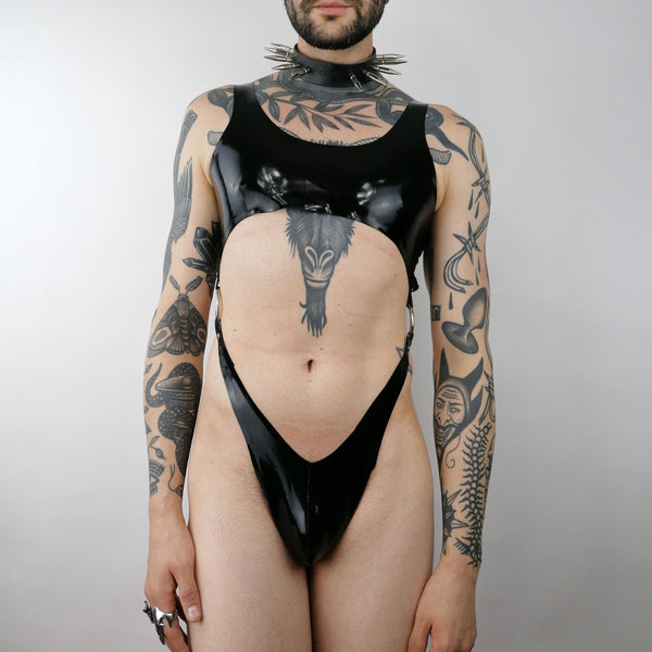 'SEKA', latex monokini with high cut leg