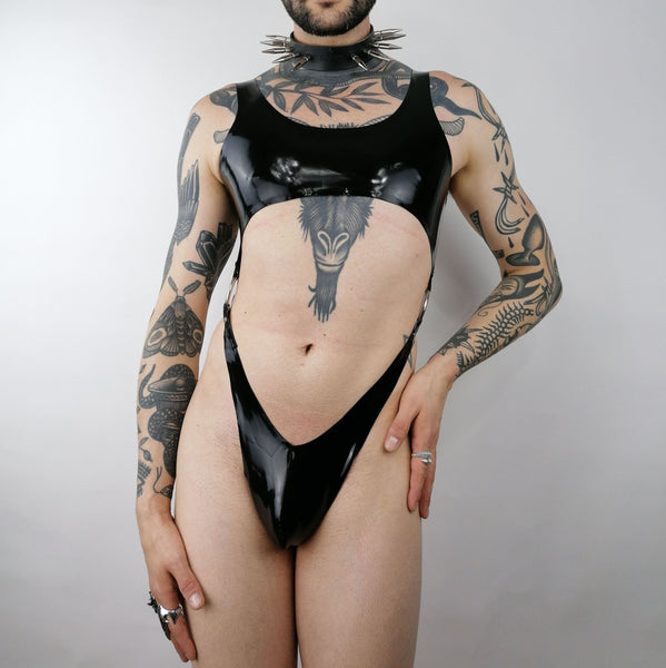 'SEKA', latex monokini with high cut leg