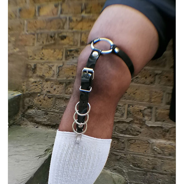 'VASJA' leg harness, PVC, black