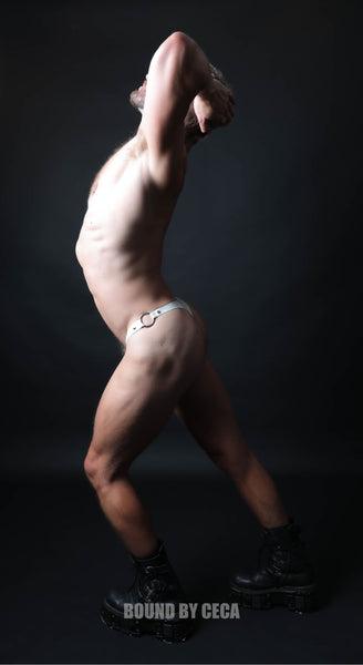 'MIKI' latex O-ring thongs