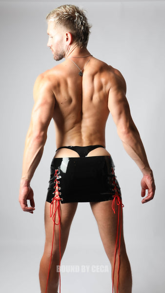 'MARKO' latex mini skirt