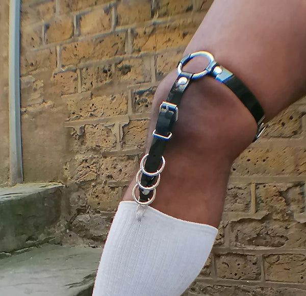 'VASJA' leg harness, PVC, black