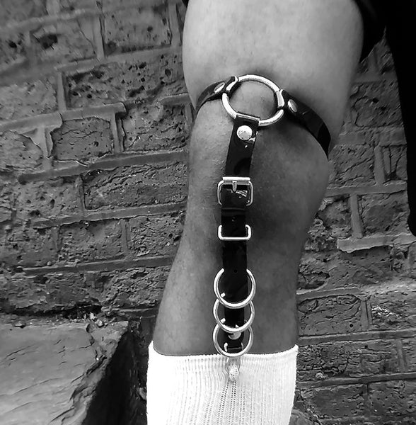 'VASJA' leg harness, PVC, black