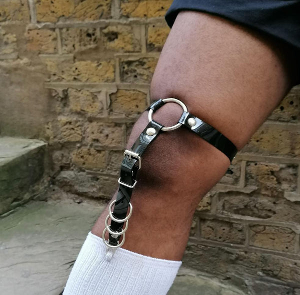 'VASJA' leg harness, PVC, black