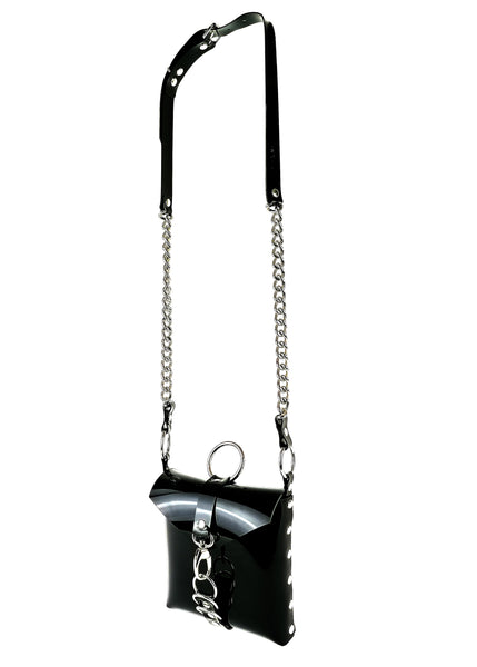 'BARBARA' over the shoulder purse, black