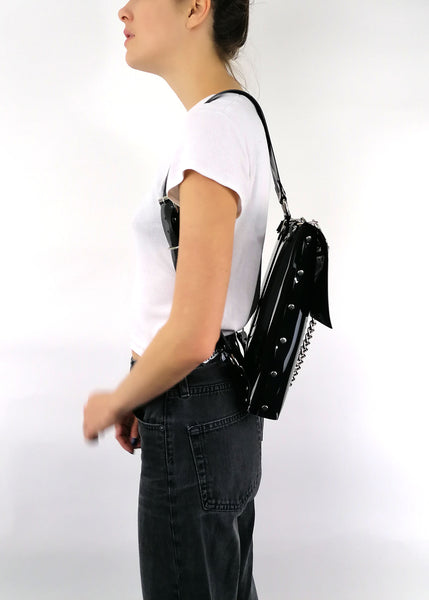 'FRIGOLIN' black PVC backpack