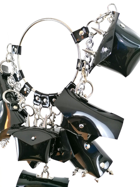 'SALIGIJA X CHELSEABOY' clutch purse, black PVC