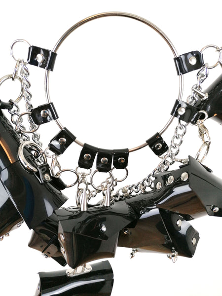 'SALIGIJA X CHELSEABOY' clutch purse, black PVC