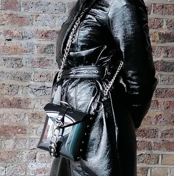 'BARBARA' over the shoulder purse, black