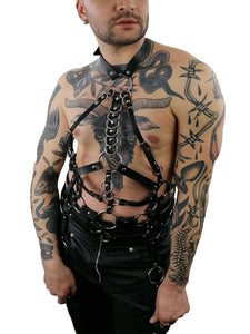 'MILICA' full body, black leather harness
